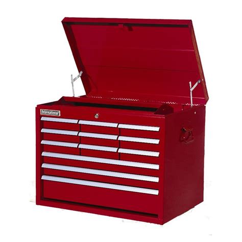 12 drawer steel red tool box locking folding top|Amazon.com: Red Metal Toolbox.